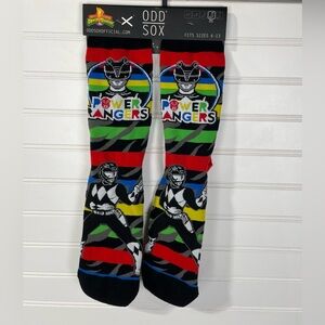 Odd Sox Power Rangers Crew Socks Size 6-13